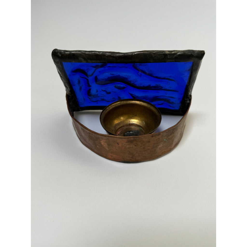 Handcrafted Glass & Copper Candle Holders