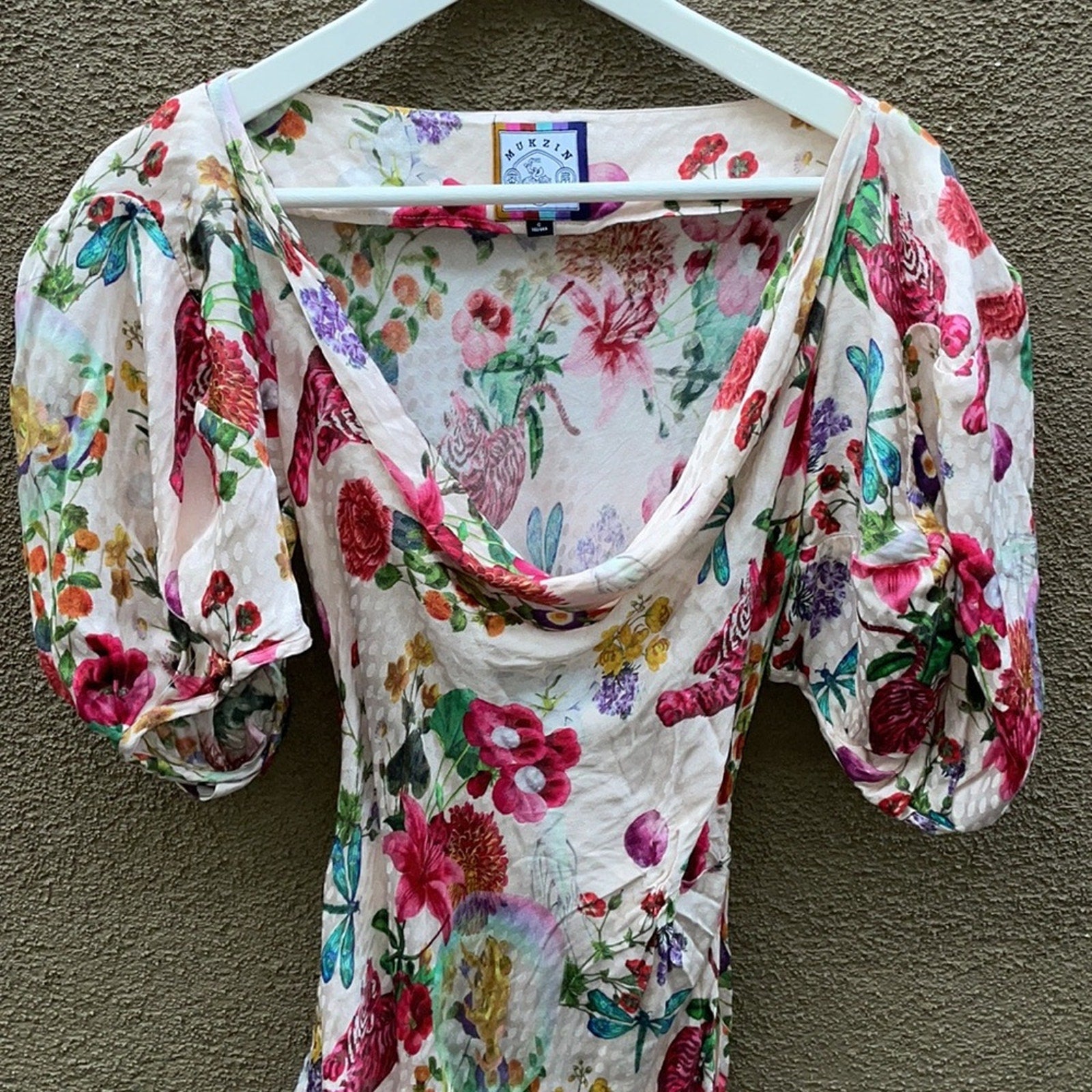 Floral Tiger Print Midi Dress