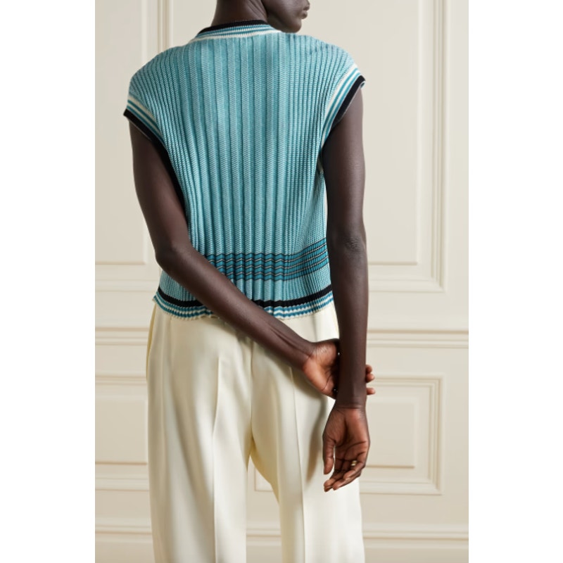 Knitted Crew-Neck Tank Top