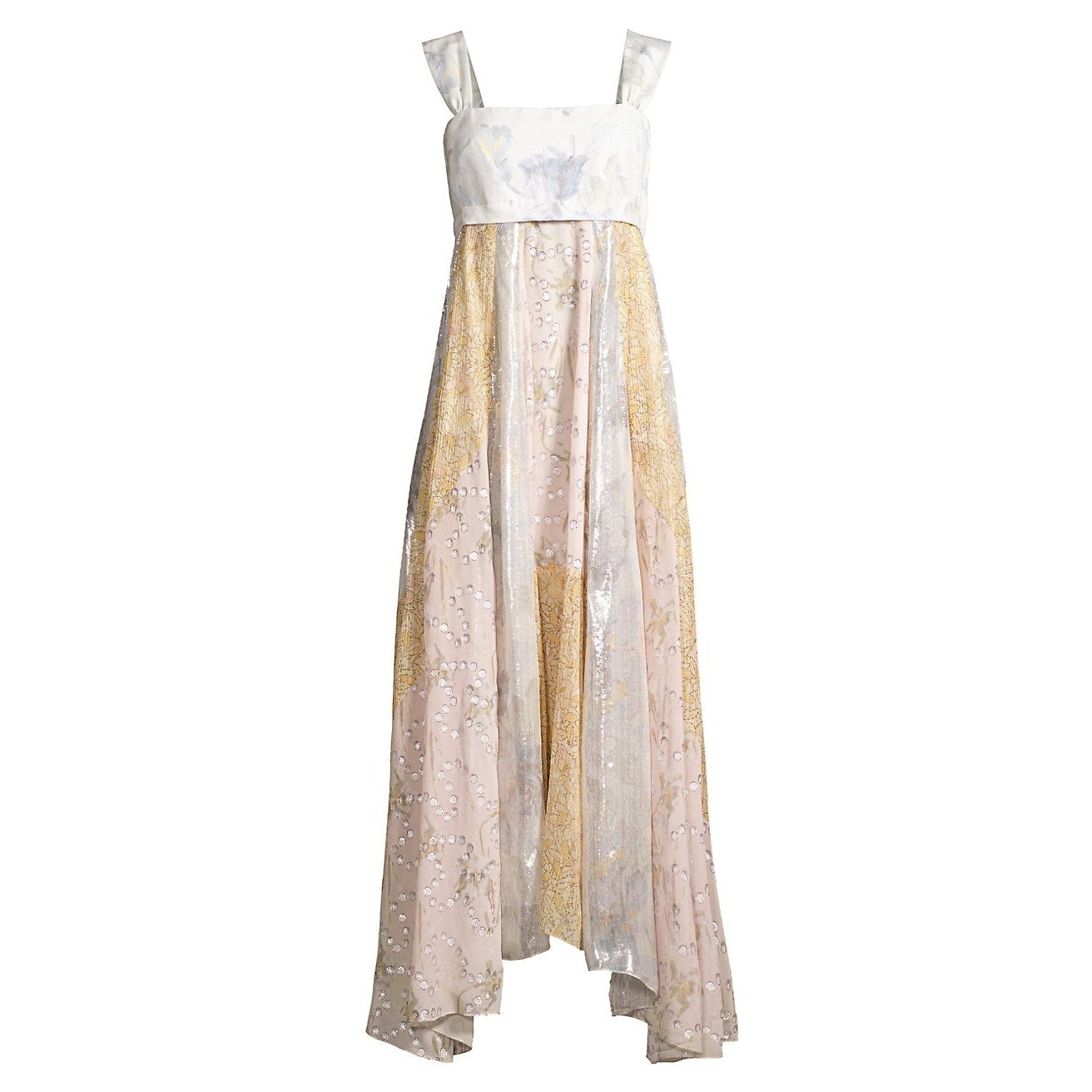 Sleeveless Daffodil Shimmer Maxi Dress