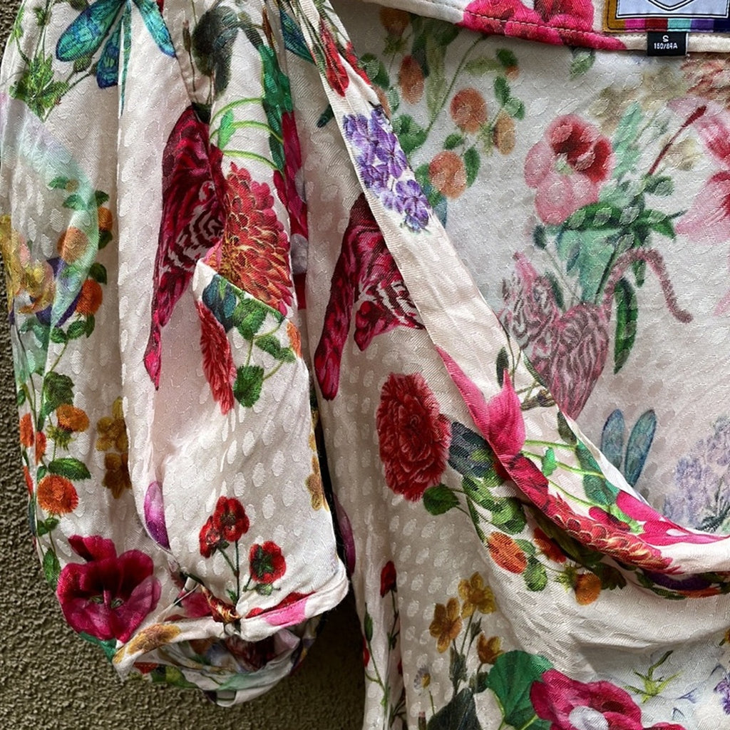 Floral Tiger Print Midi Dress