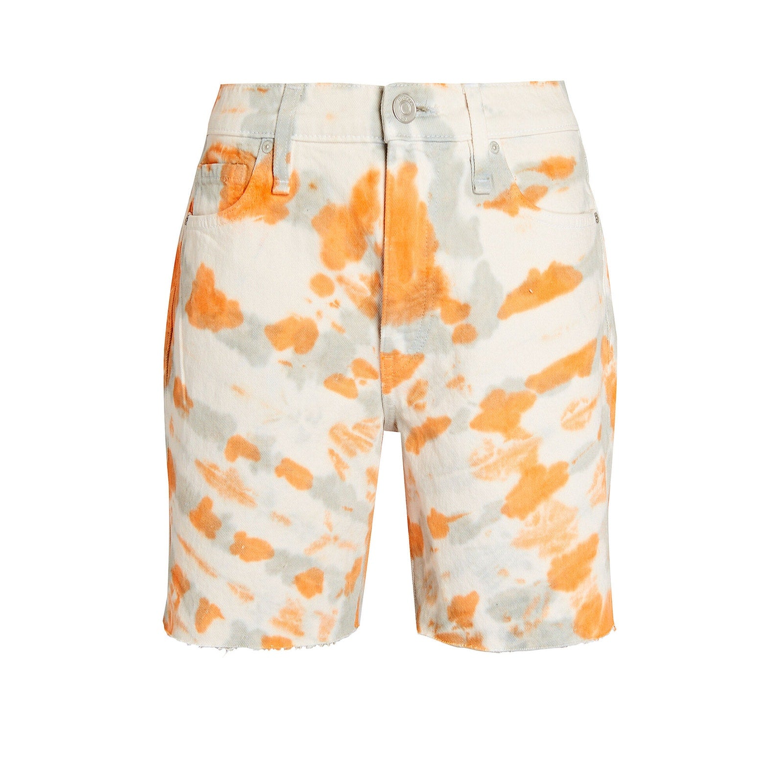 Hanna Tie-Dye Denim Biker Shorts