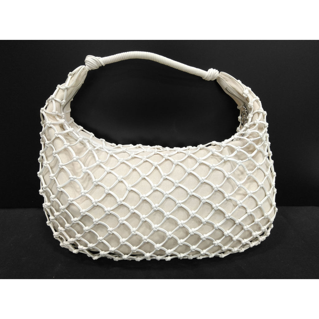 Large Luna Open-knit Netted Vegan Shoulder Bag