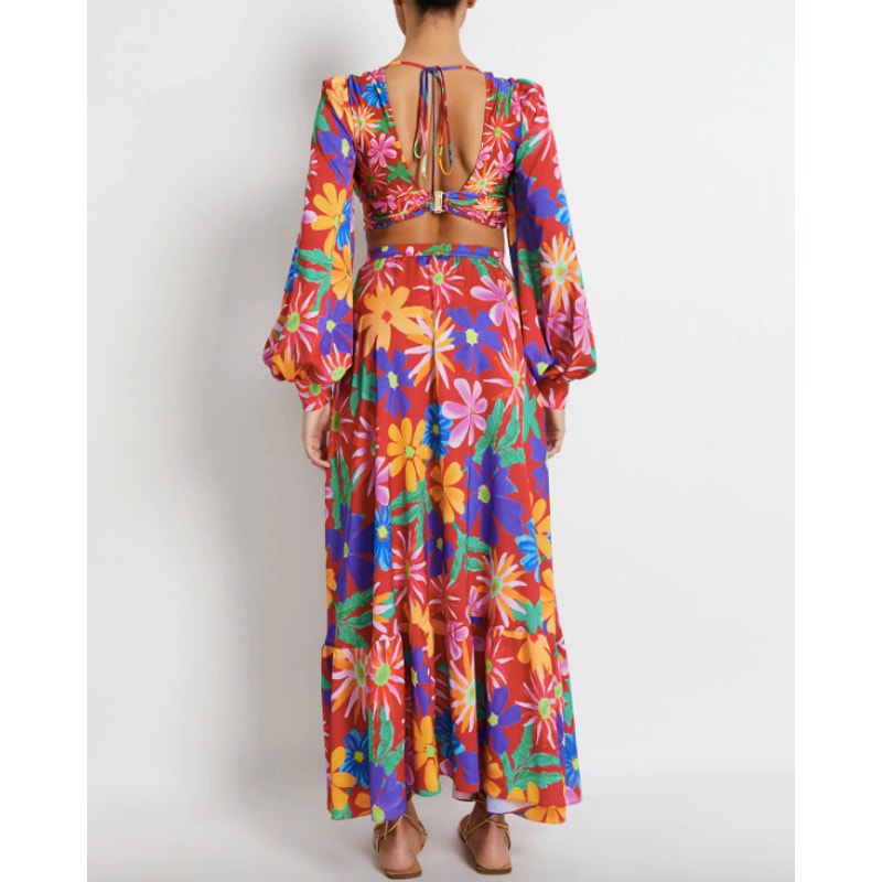 Aster Long Sleeve Cut-Out Dress