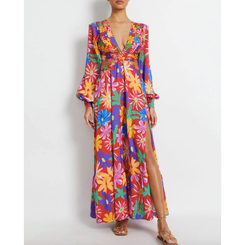 Aster Long Sleeve Cut-Out Dress